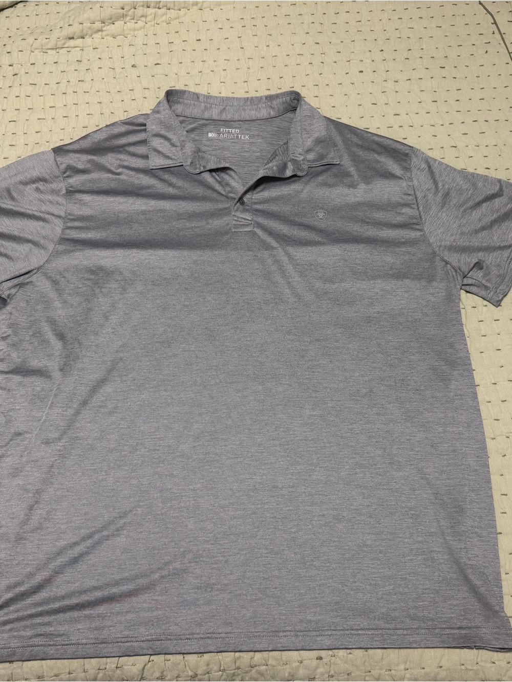 Ariat Fitted Heather Gray Polo xxl